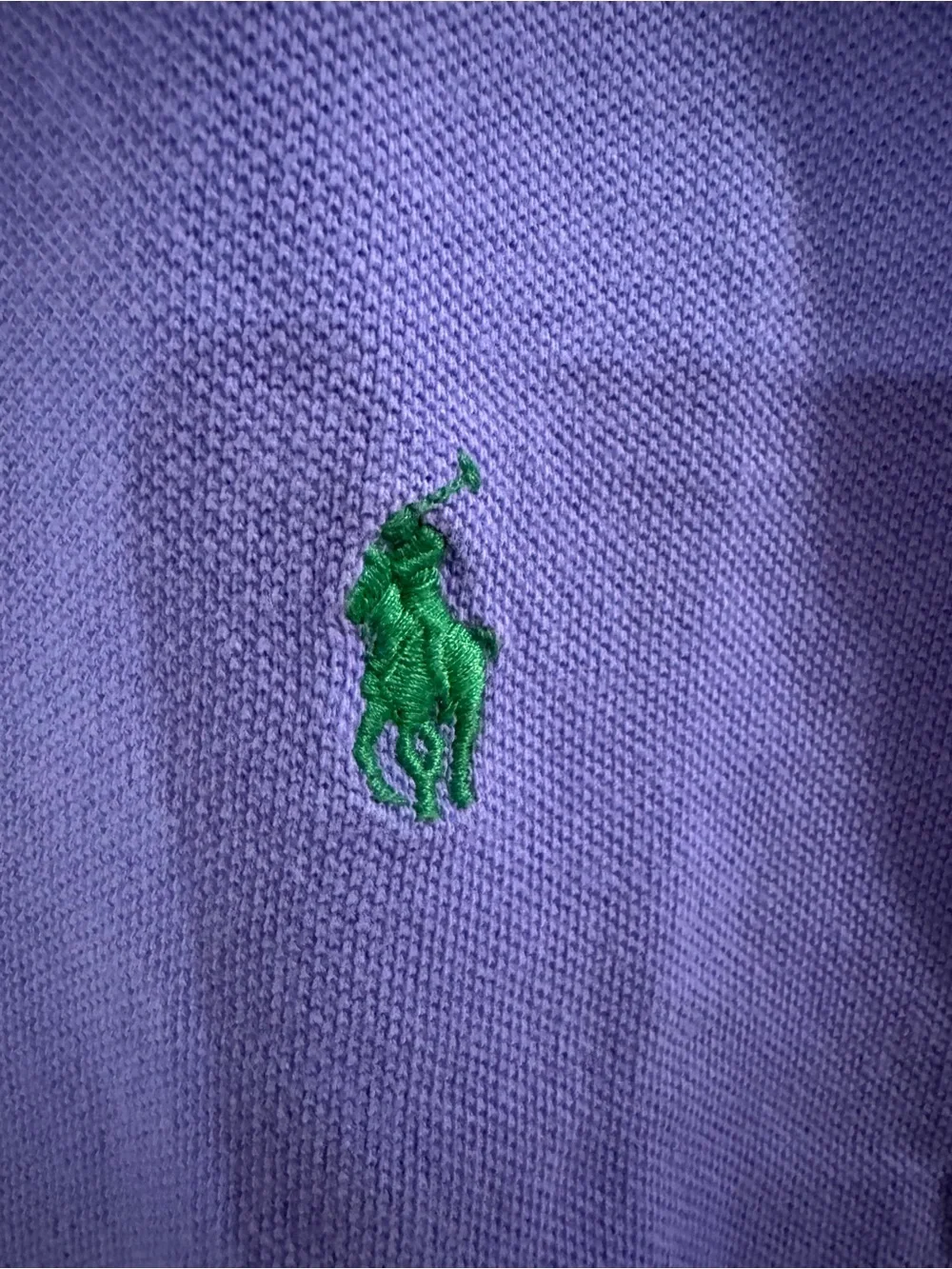 Ralph Lauren Purple Short-Sleeve Polo with Green Pony